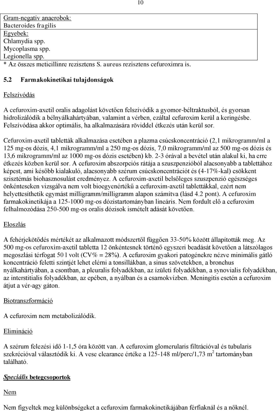 ezáltal cefuroxim kerül a keringésbe. Felszívódása akkor optimális, ha alkalmazására röviddel étkezés után kerül sor.
