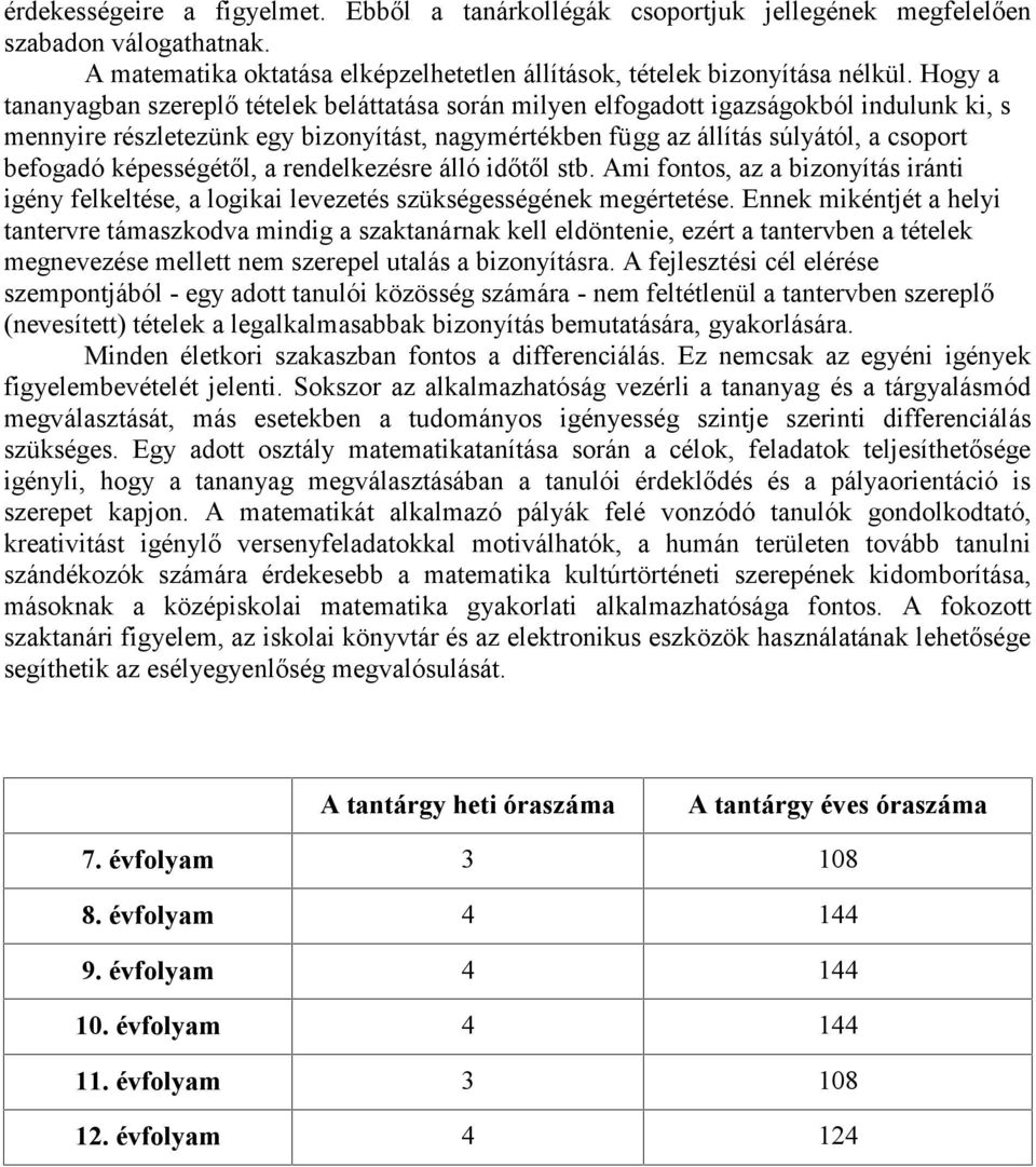 képességétől, a rendelkezésre álló időtől stb. Ami fontos, az a bizonyítás iránti igény felkeltése, a logikai levezetés szükségességének megértetése.