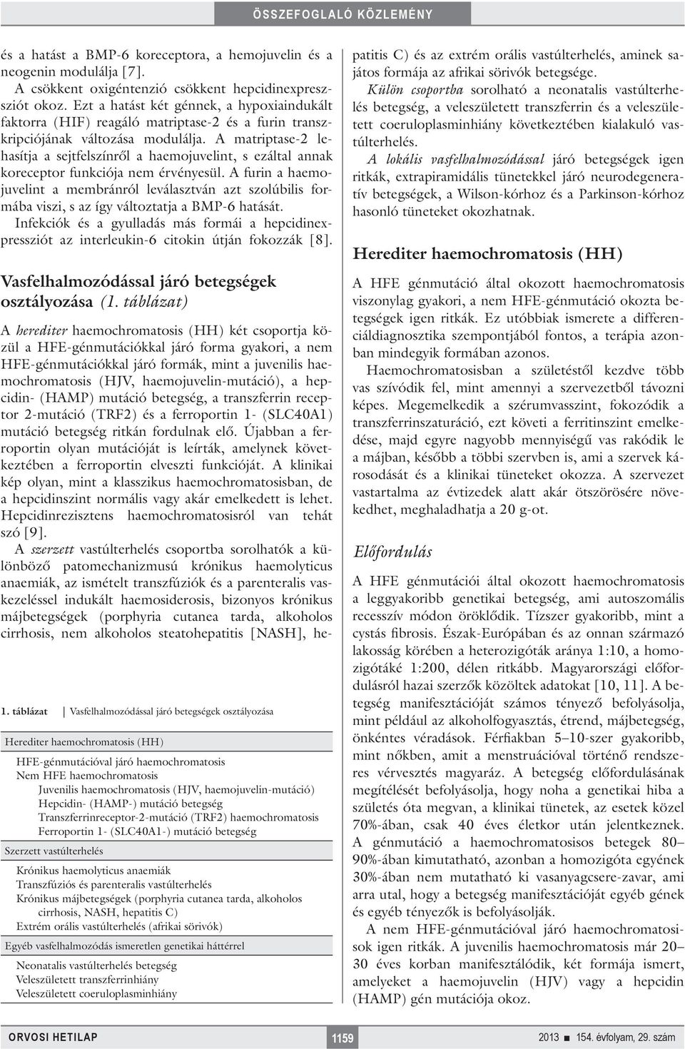 A matriptase-2 lehasítja a sejtfelszínről a haemojuvelint, s ezáltal annak koreceptor funkciója nem érvényesül.