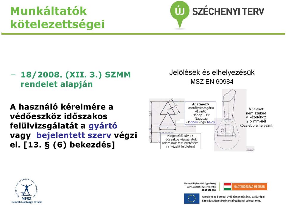 védőeszköz időszakos felülvizsgálatát a gyártó