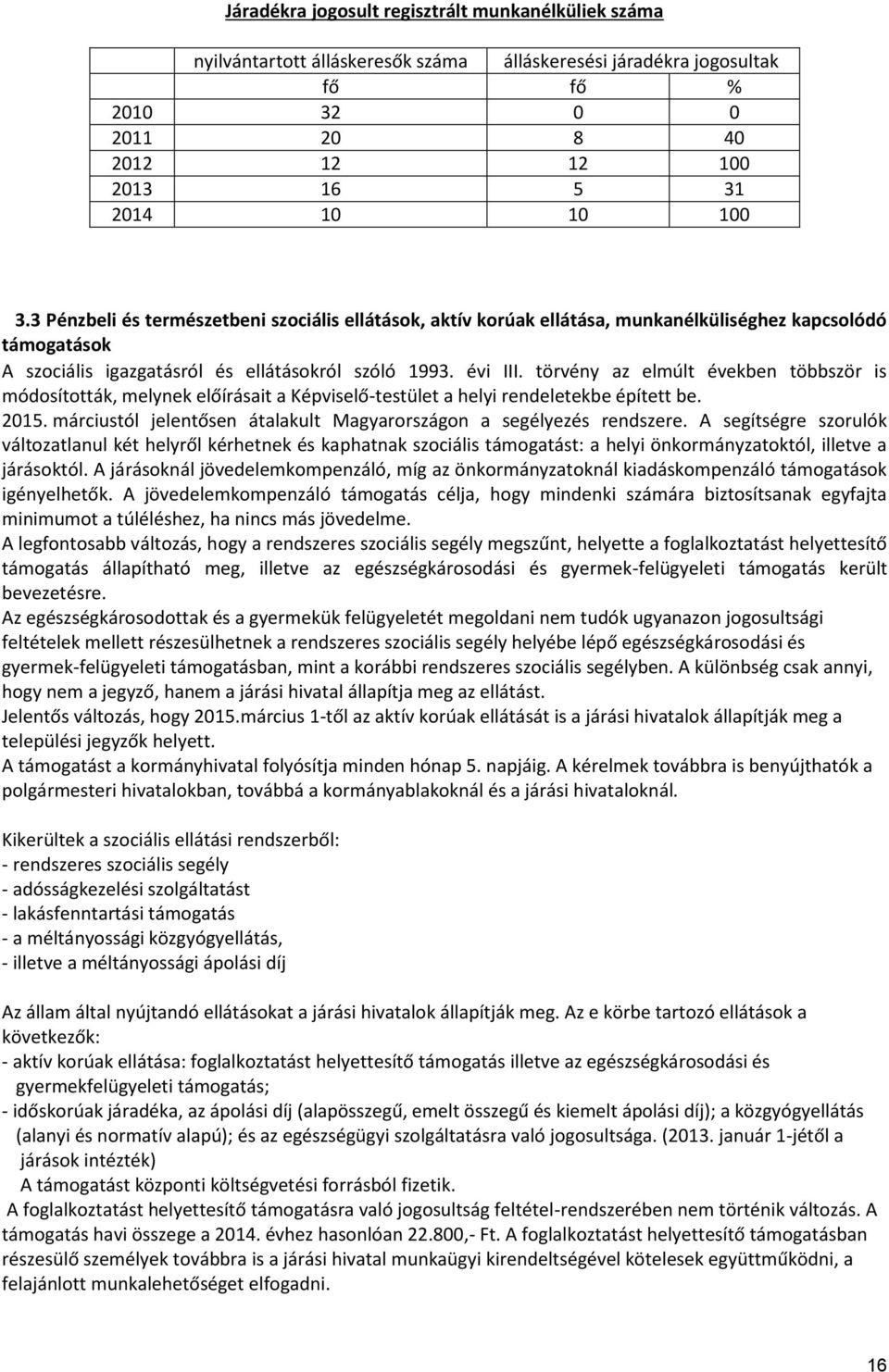 törvény az elmúlt években többször is módosították, melynek előírásait a Képviselő-testület a helyi rendeletekbe épített be. 2015.