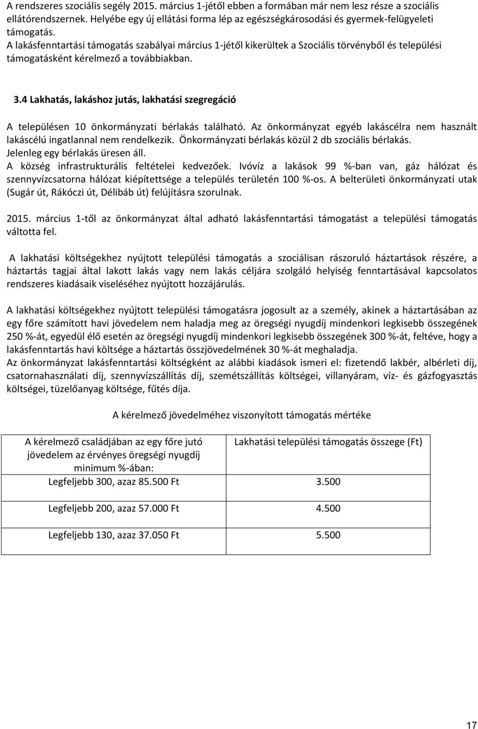 A lakásfenntartási támogatás szabályai március 1-jétől kikerültek a Szociális törvényből és települési támogatásként kérelmező a továbbiakban. 3.
