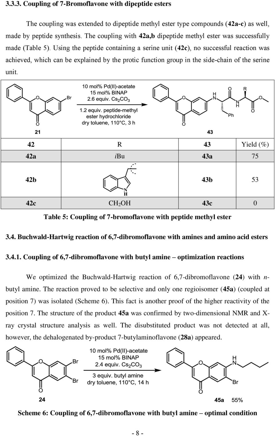 Using the peptide containing a serine unit (42c), no successful reaction was achieved, which can be explained by the protic function group in the side-chain of the serine unit.