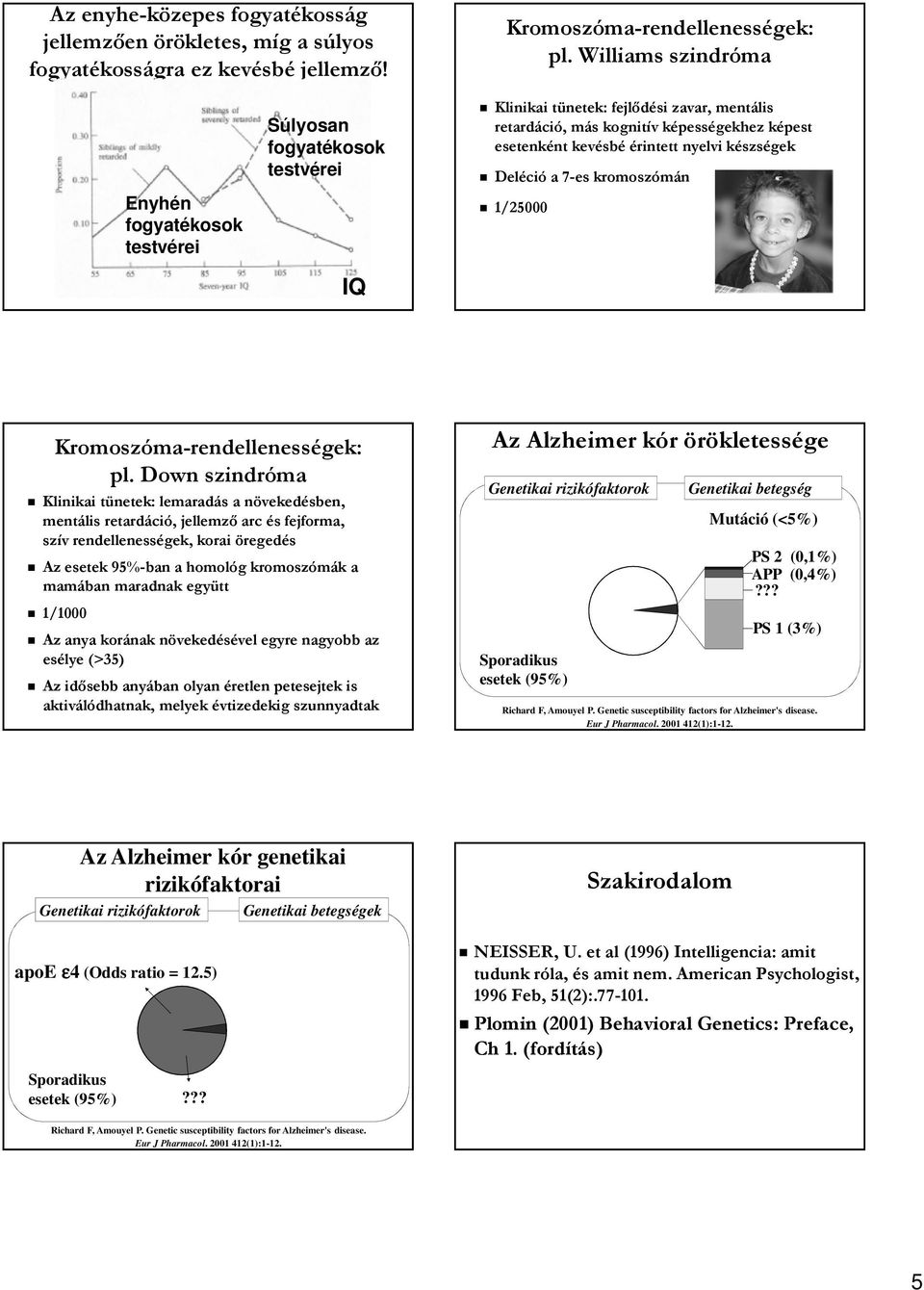 érintett nyelvi készségek Deléció a 7-es kromoszómán 1/25000 Kromoszóma-rendellenességek: pl.