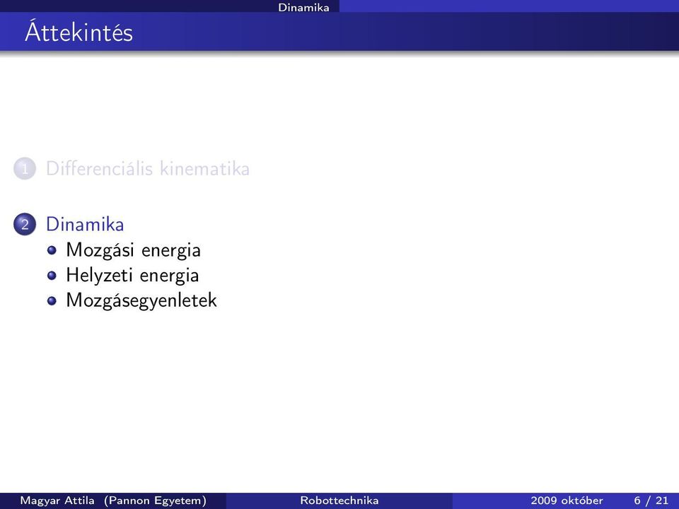 Helyzeti energia Mozgásegyenletek Magyar