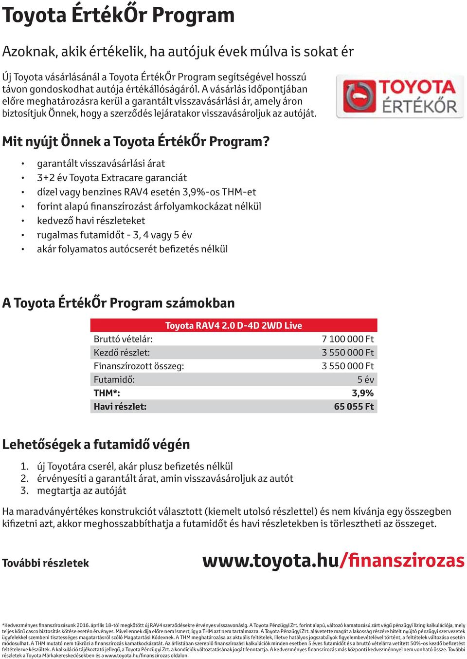 Mit nyújt Önnek a Toyota ÉrtékŐr Program?