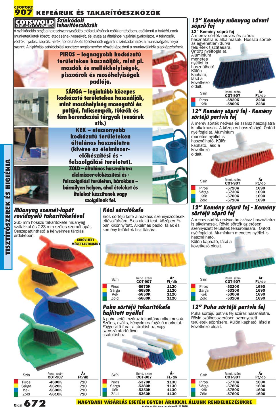 A higiéniás színkódolási rendszer megismerése részét képezheti a munkavállalók alapképzésének.