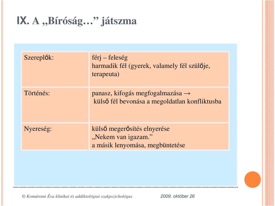 megfogalmazása külsı fél bevonása a megoldatlan konfliktusba