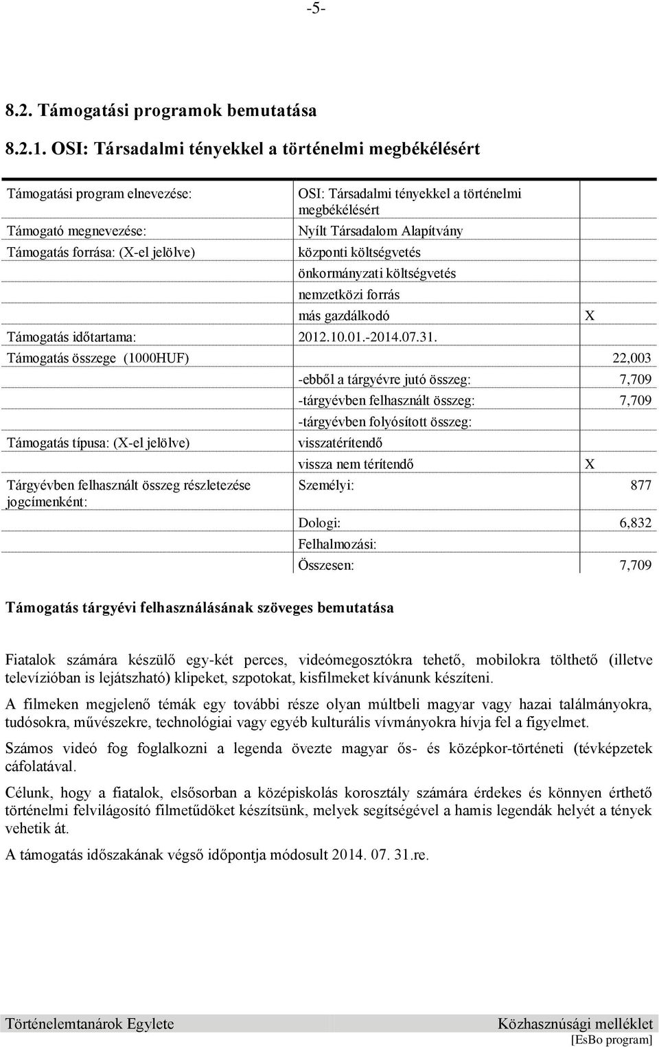 időtartama: 2012.10.01.-2014.07.31.