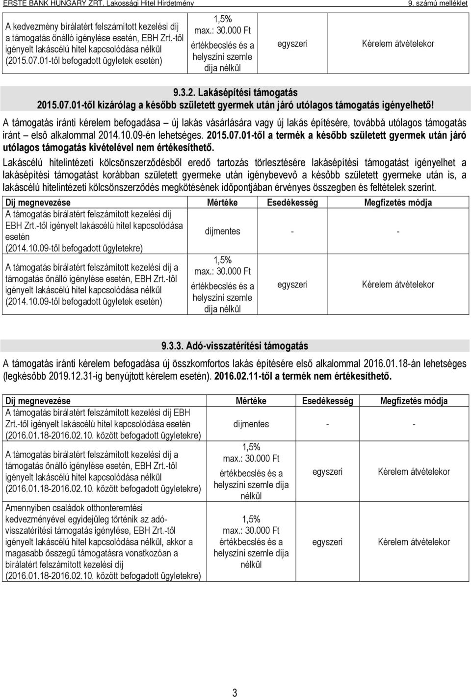 01-től a termék a később született gyermek után járó utólagos támogatás kivételével nem értékesíthető.