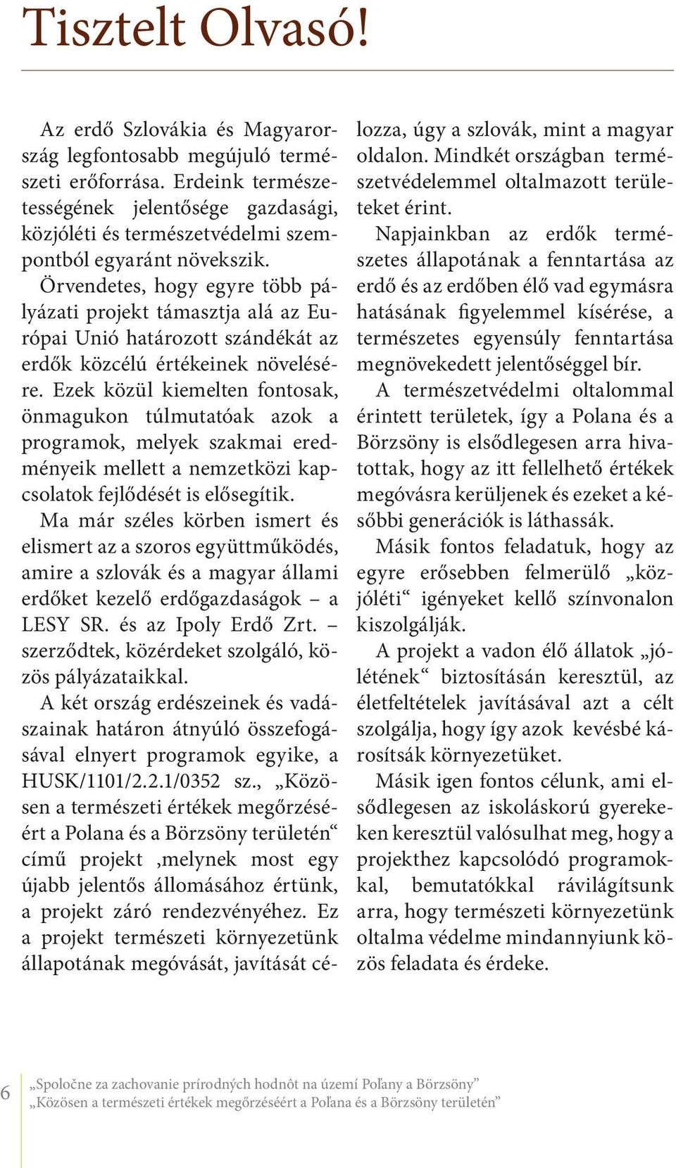 Örvendetes, hogy egyre több pályázati projekt támasztja alá az Európai Unió határozott szándékát az erdők közcélú értékeinek növelésére.