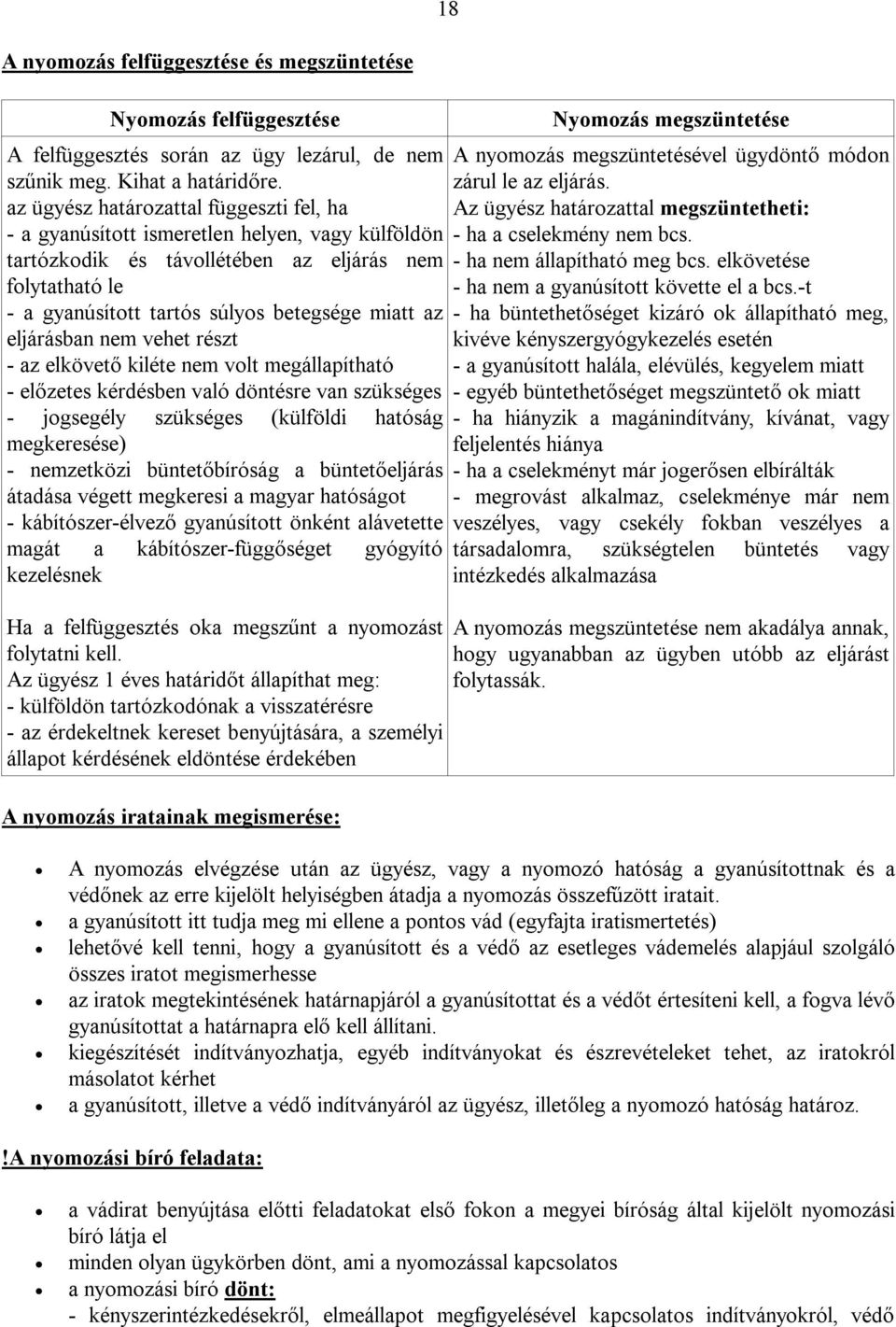 eljárásban nem vehet részt - az elkövető kiléte nem volt megállapítható - előzetes kérdésben való döntésre van szükséges - jogsegély szükséges (külföldi hatóság megkeresése) - nemzetközi