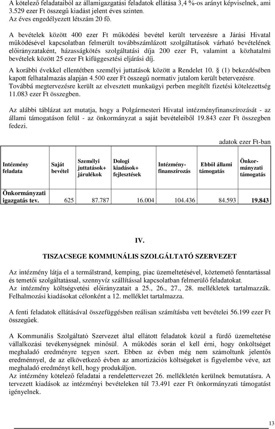 házasságkötés szolgáltatási díja 200 ezer Ft, valamint a közhatalmi bevételek között 25 ezer Ft kifüggesztési eljárási díj. A korábbi évekkel ellentétben személyi juttatások között a Rendelet 10.