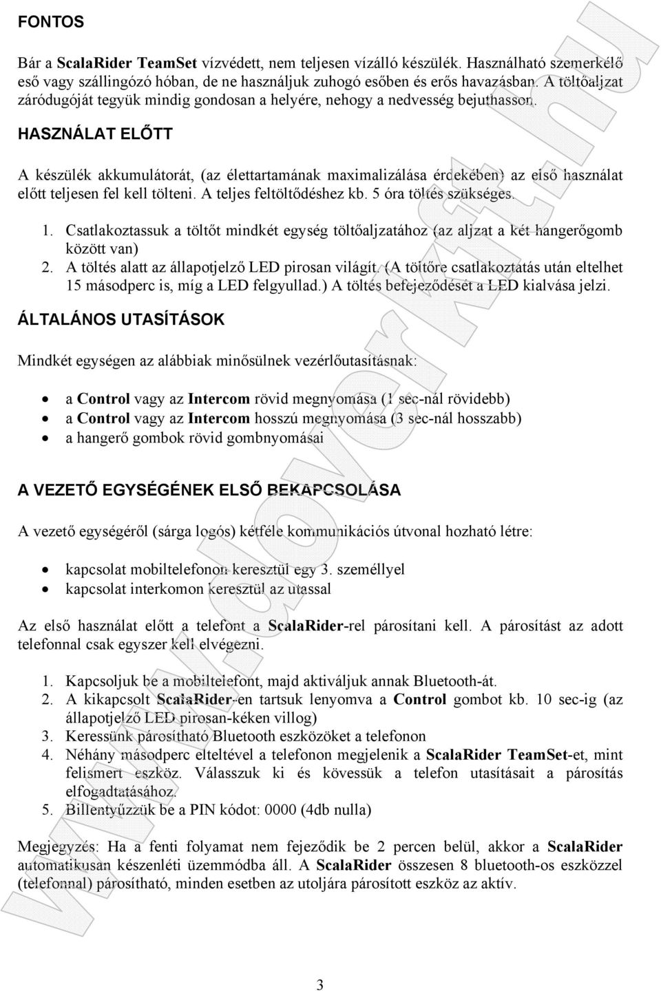HASZNÁLATI ÚTMUTATÓ ScalaRider TeamSet - PDF Free Download
