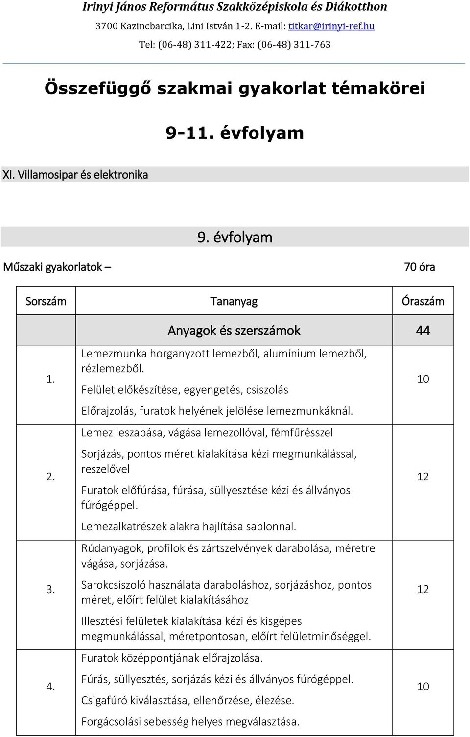 Felület előkészítése, egyengetés, csiszolás Előrajzolás, furatok helyének jelölése lemezmunkáknál.