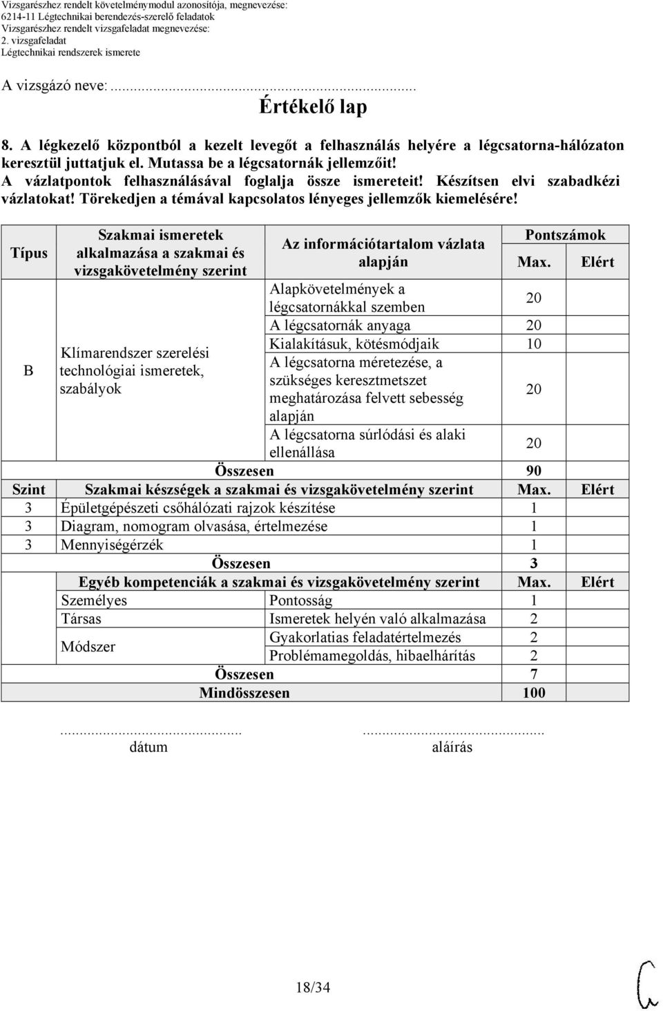 Alapkövetelmények a légcsatornákkal szemben A légcsatornák anyaga Kialakításuk, kötésmódjaik 10 A légcsatorna méretezése, a szükséges keresztmetszet meghatározása felvett sebesség alapján A