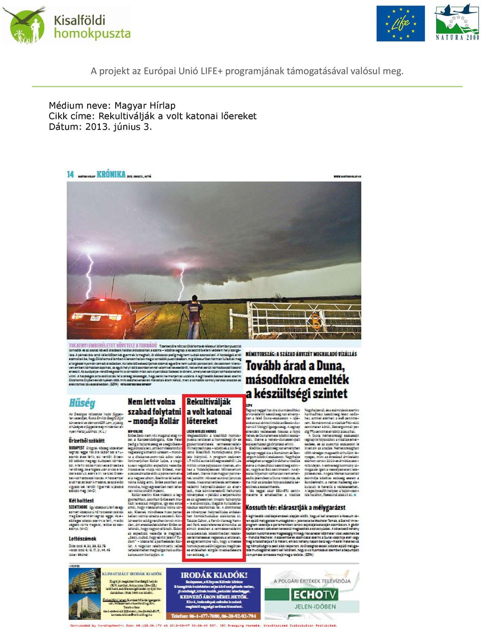 Rekultiválják a volt