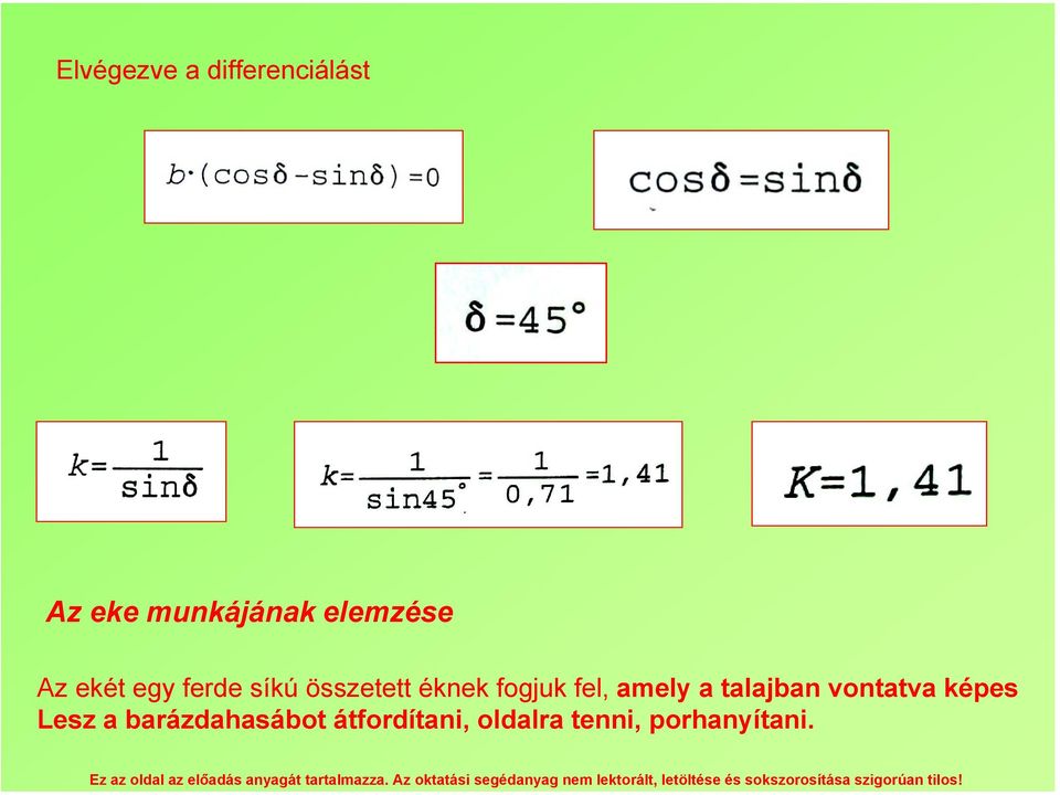 fogjuk fel, amely a talajban vontatva képes Lesz a