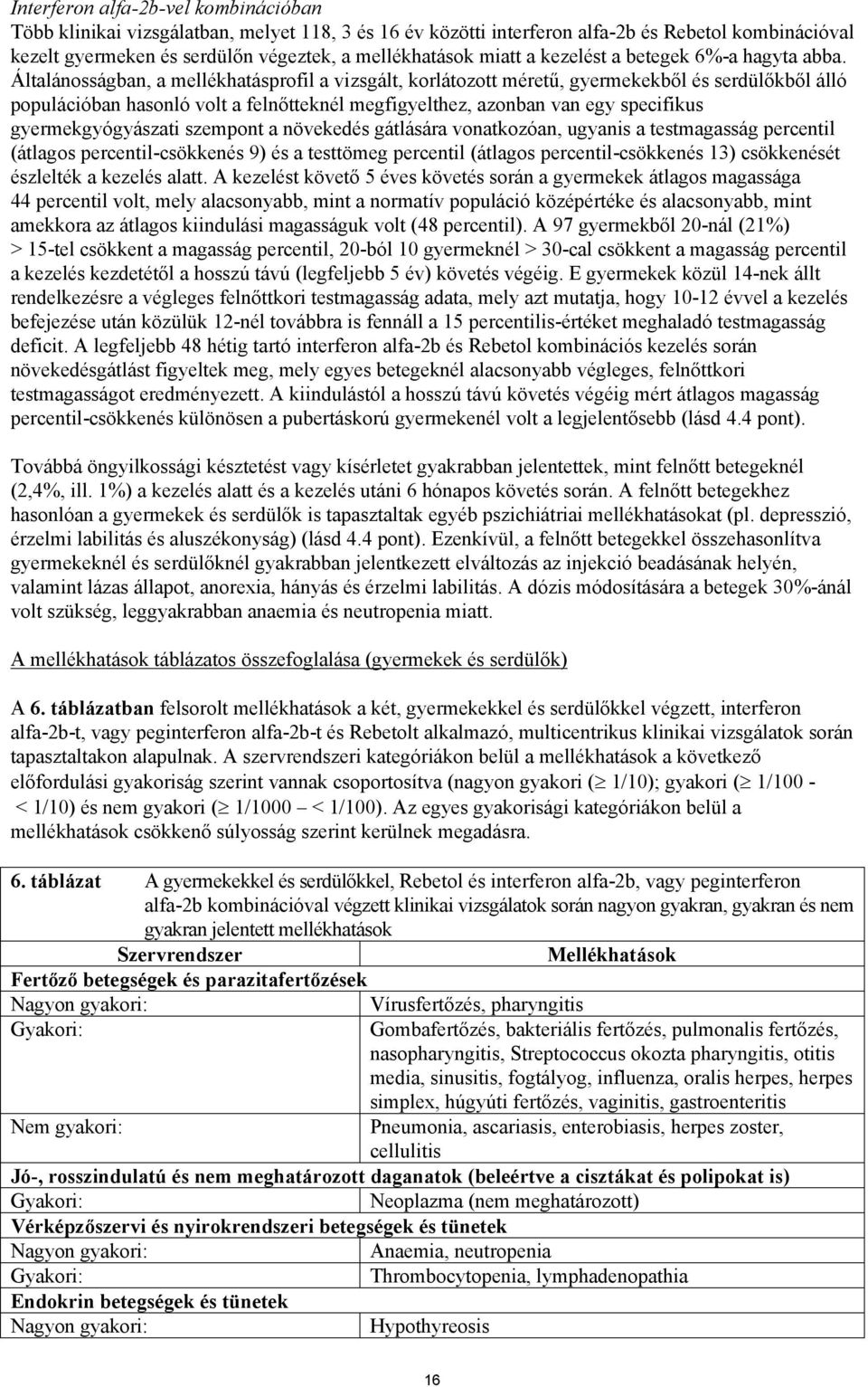 Általánosságban, a mellékhatásprofil a vizsgált, korlátozott méretű, gyermekekből és serdülőkből álló populációban hasonló volt a felnőtteknél megfigyelthez, azonban van egy specifikus