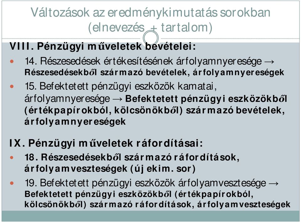 Befektetett pénzügyi eszközök kamatai, árfolyamnyeresége Befektetett pénzügyi eszközökből (értékpapírokból, kölcsönökből) származó bevételek, árfolyamnyereségek