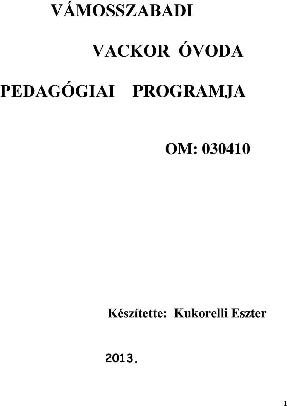 PROGRAMJA OM: 030410
