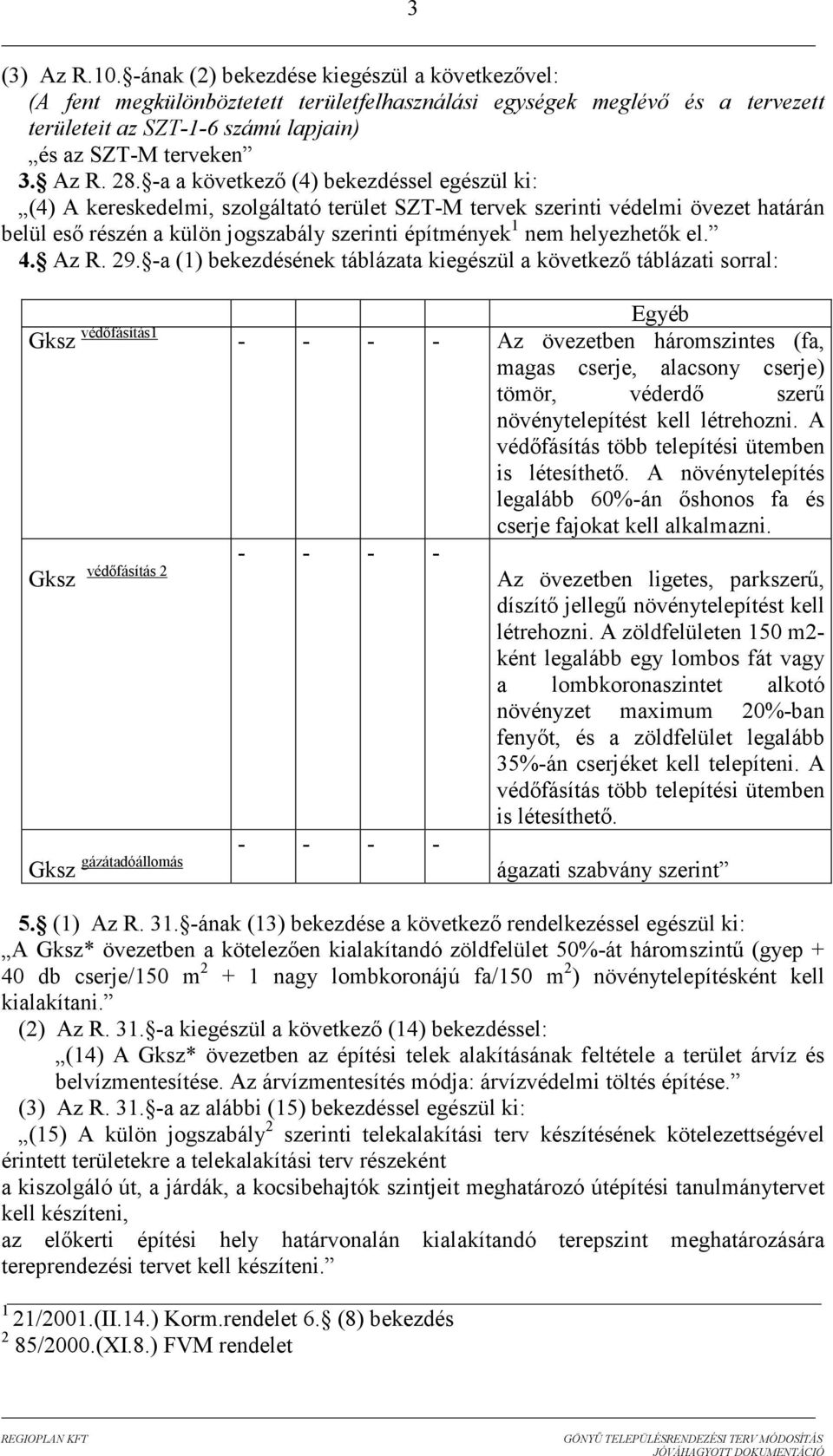 -a a következı (4) bekezdéssel egészül ki: (4) A kereskedelmi, szolgáltató terület SZT-M tervek szerinti védelmi övezet határán belül esı részén a külön jogszabály szerinti építmények 1 nem