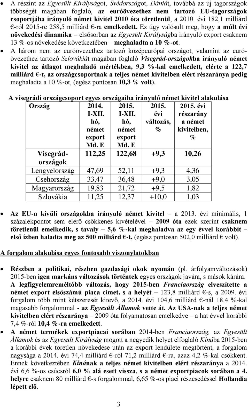 Ez úgy valósult meg, hogy a múlt növekedési dinamika elsősorban az Egyesült Királyságba irányuló export csaknem 13 -os növekedése következtében meghaladta a 10 -ot.