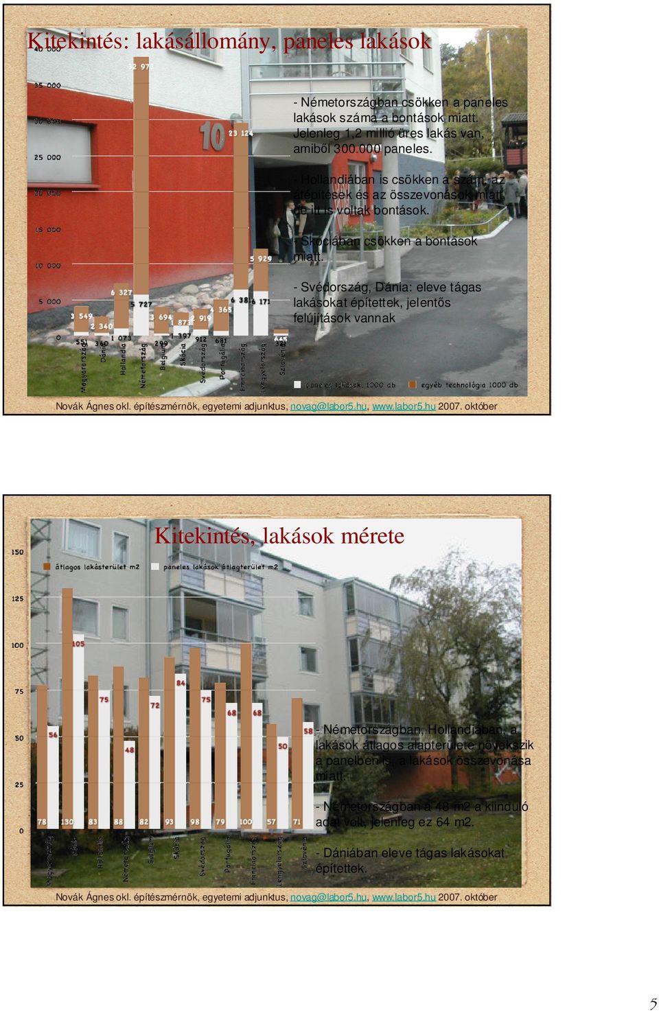 - Svédország, Dánia: eleve tágas lakásokat építettek, jelent s felújítások vannak Kitekintés, lakások mérete - Németországban, Hollandiában, a lakások átlagos