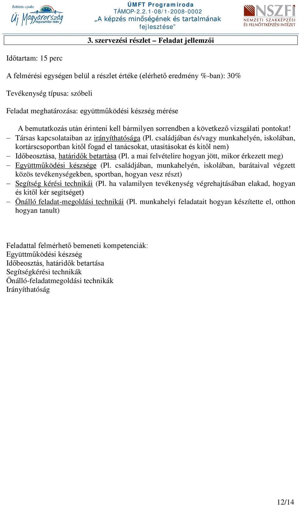 családjában és/vagy munkahelyén, iskolában, kortárscsoportban kitől fogad el tanácsokat, utasításokat és kitől nem) Időbeosztása, határidők betartása (Pl.