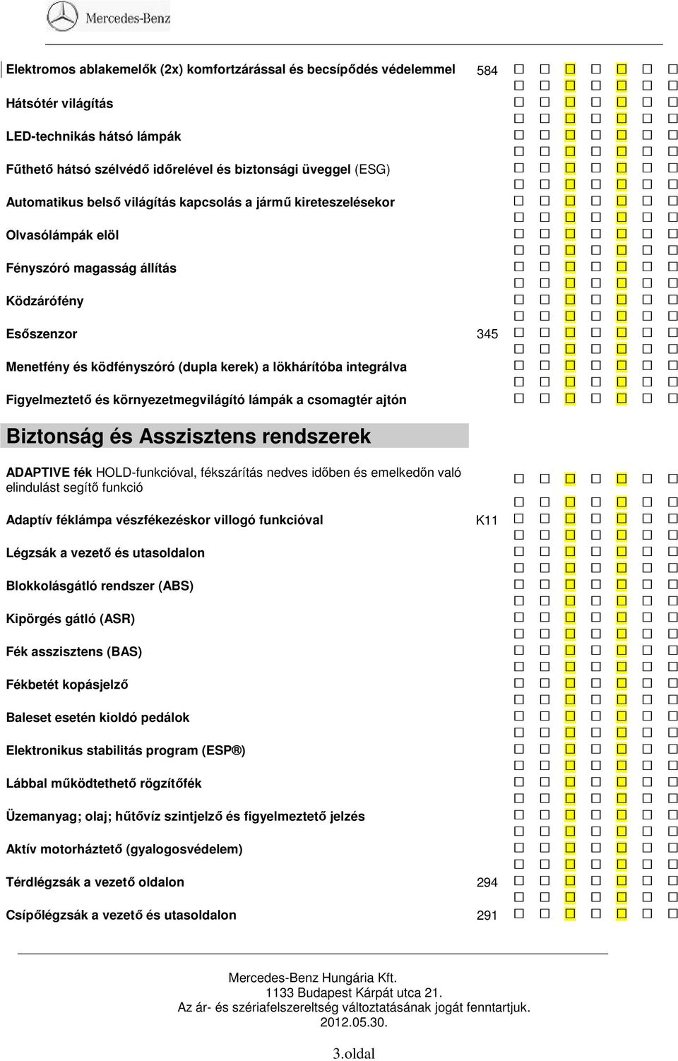 Figyelmeztető és környezetmegvilágító lámpák a csomagtér ajtón Biztonság és Asszisztens rendszerek ADAPTIVE fék HOLD-funkcióval, fékszárítás nedves időben és emelkedőn való elindulást segítő funkció