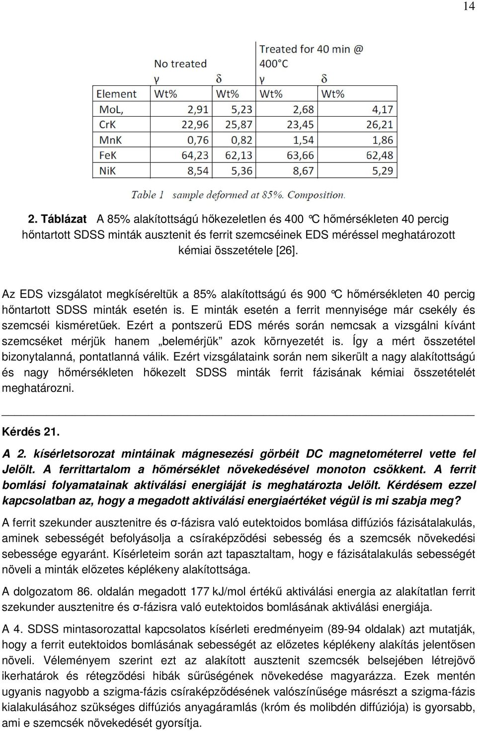 Ezért a pontszerű EDS mérés során nemcsak a vizsgálni kívánt szemcséket mérjük hanem belemérjük azok környezetét is. Így a mért összetétel bizonytalanná, pontatlanná válik.