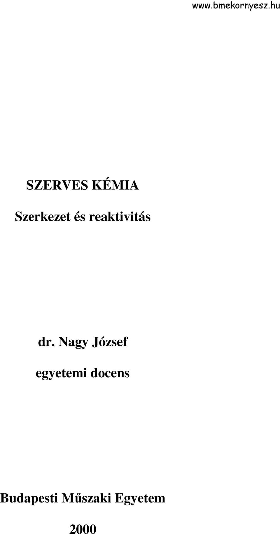 Nagy József egyetemi