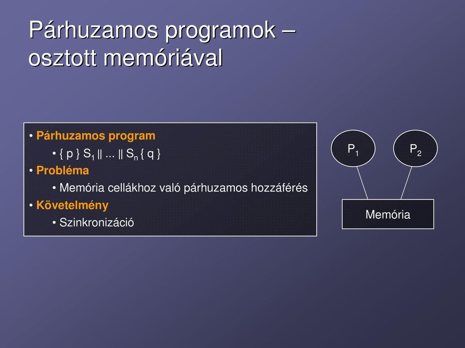 .. S n { q } Probléma Memória cellákhoz való