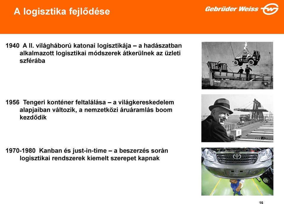 átkerülnek az üzleti szférába 1956 Tengeri konténer feltalálása a világkereskedelem