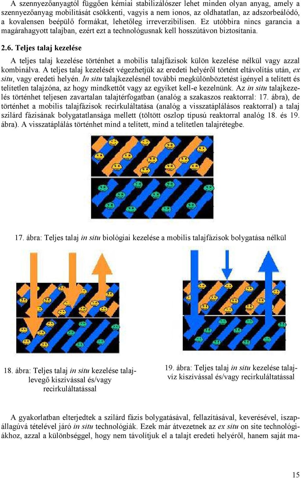 Teljes talaj kezelése A teljes talaj kezelése történhet a mobilis talajfázisok külön kezelése nélkül vagy azzal kombinálva.