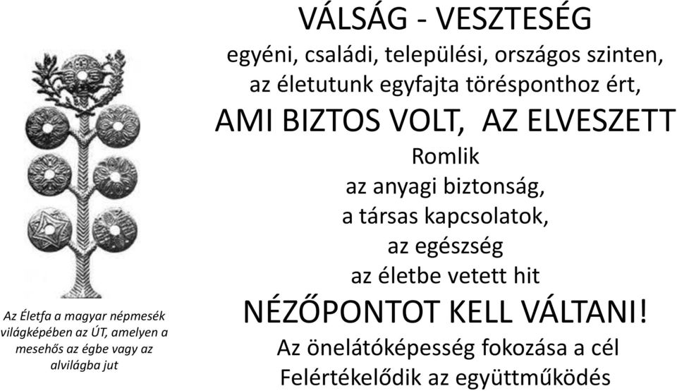 ért, AMI BIZTOS VOLT, AZ ELVESZETT Romlik az anyagi biztonság, a társas kapcsolatok, az egészség az