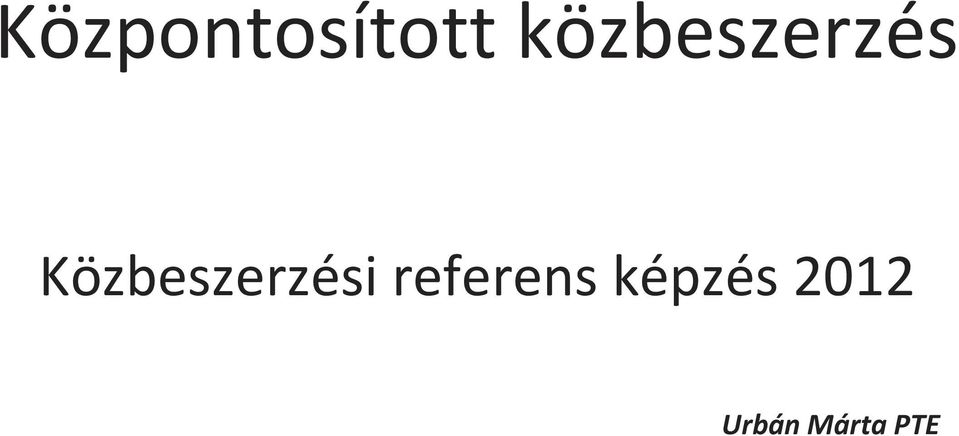 Közbeszerzési