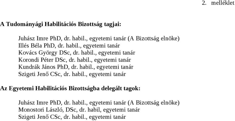 habil., egyetemi tanár Kundrák János PhD, dr. habil.