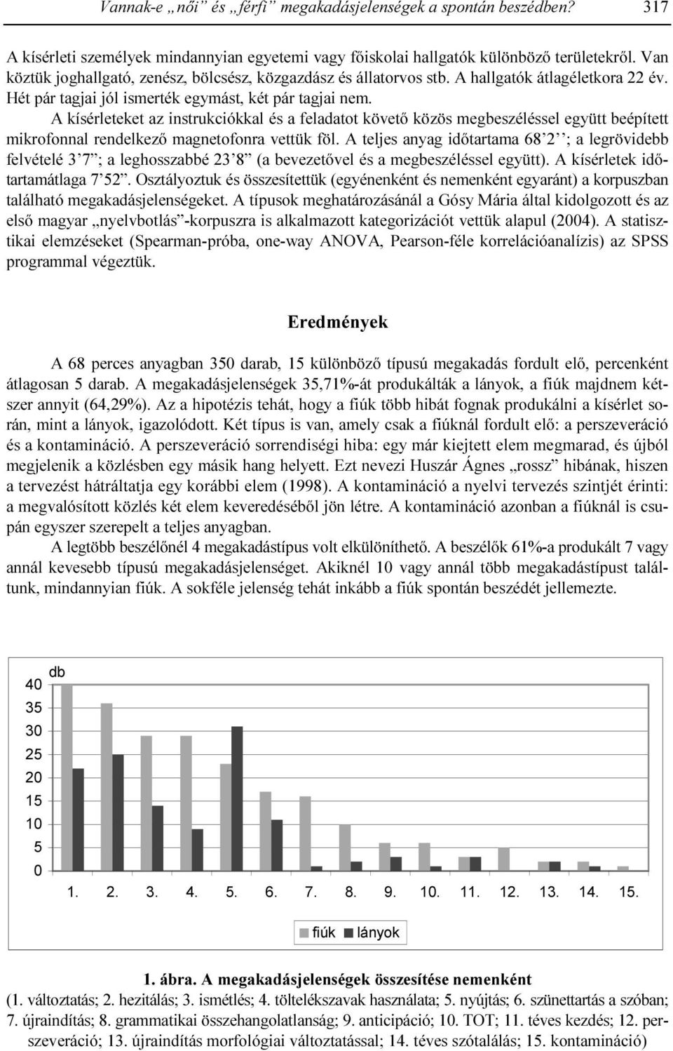 A kísérleteket az instrukciókkal és a feladatot követı közös megbeszéléssel együtt beépített mikrofonnal rendelkezı magnetofonra vettük föl.