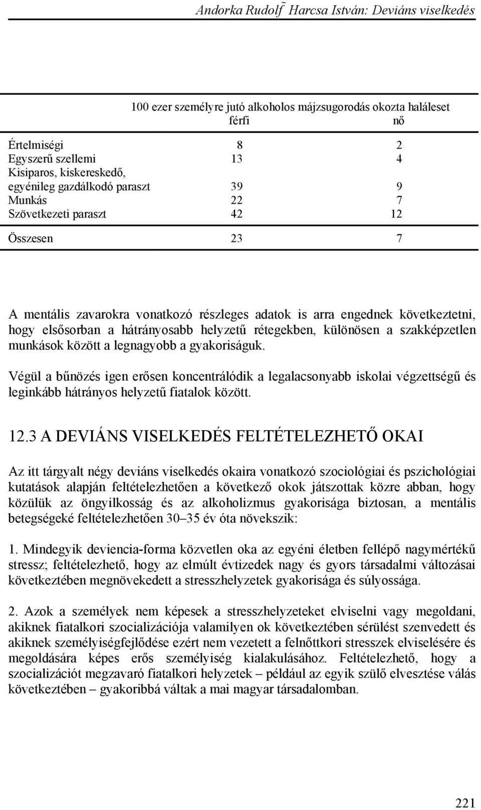 rétegekben, különösen a szakképzetlen munkások között a legnagyobb a gyakoriságuk.