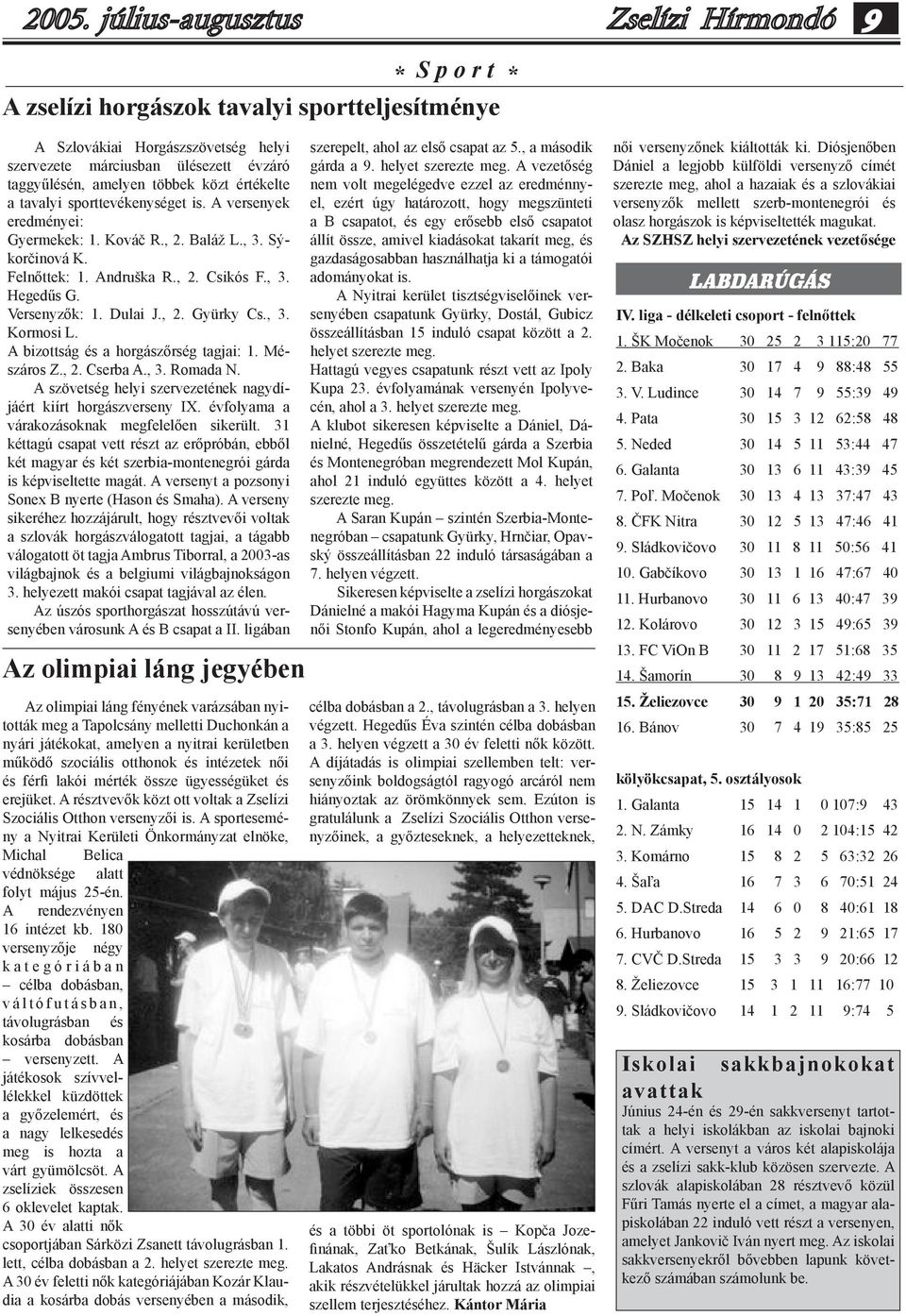 A bizottság és a horgászőrség tagjai: 1. Mészáros Z., 2. Cserba A., 3. Romada N. A szövetség helyi szervezetének nagydíjáért kiírt horgászverseny IX. évfolyama a várakozásoknak megfelelően sikerült.