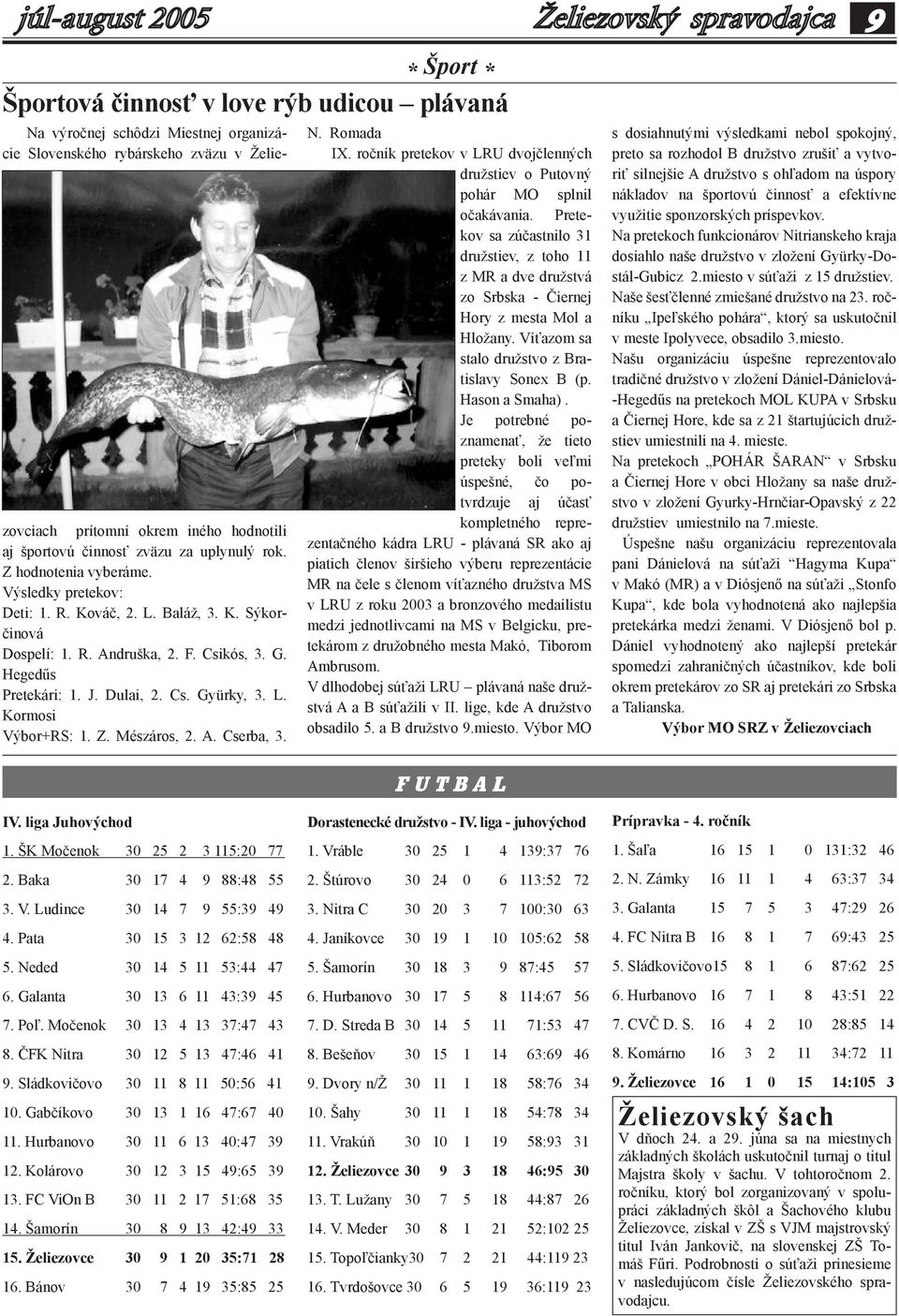 L. Kormosi Výbor+RS: 1. Z. Mészáros, 2. A. Cserba, 3. N. Romada IX. ročník pretekov v LRU dvojčlenných družstiev o Putovný pohár MO splnil očakávania.