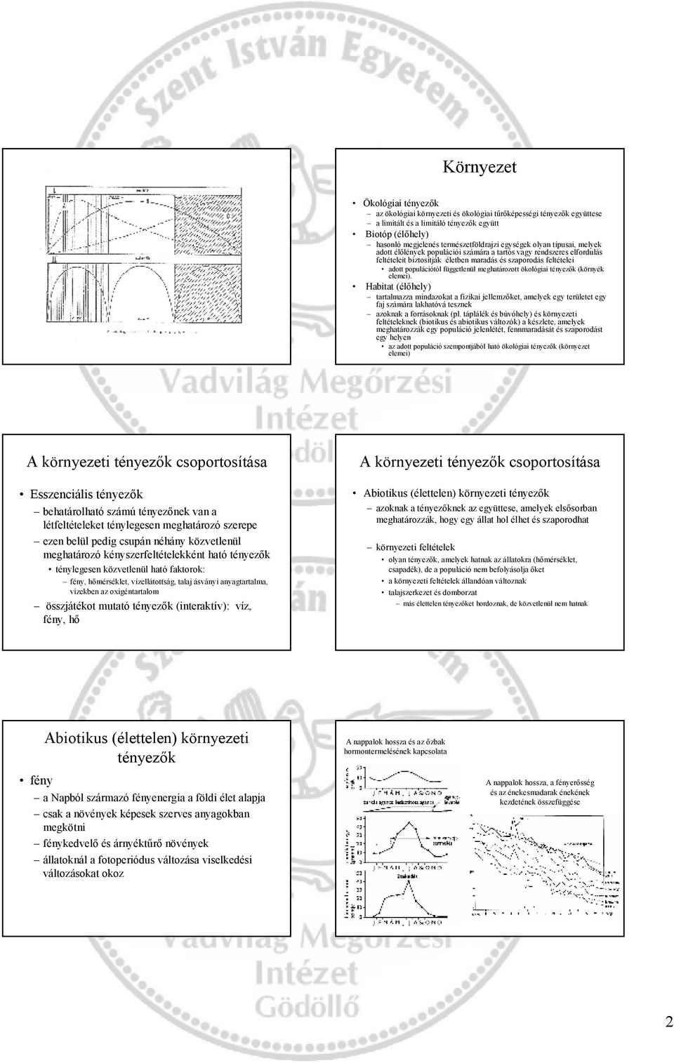 elemei). Habitat (élőhely) tartalmazza mindazokat a fizikai jellemzőket, amelyek egy területet egy faj számára lakhatóvá tesznek azoknak a forrásoknak (pl.