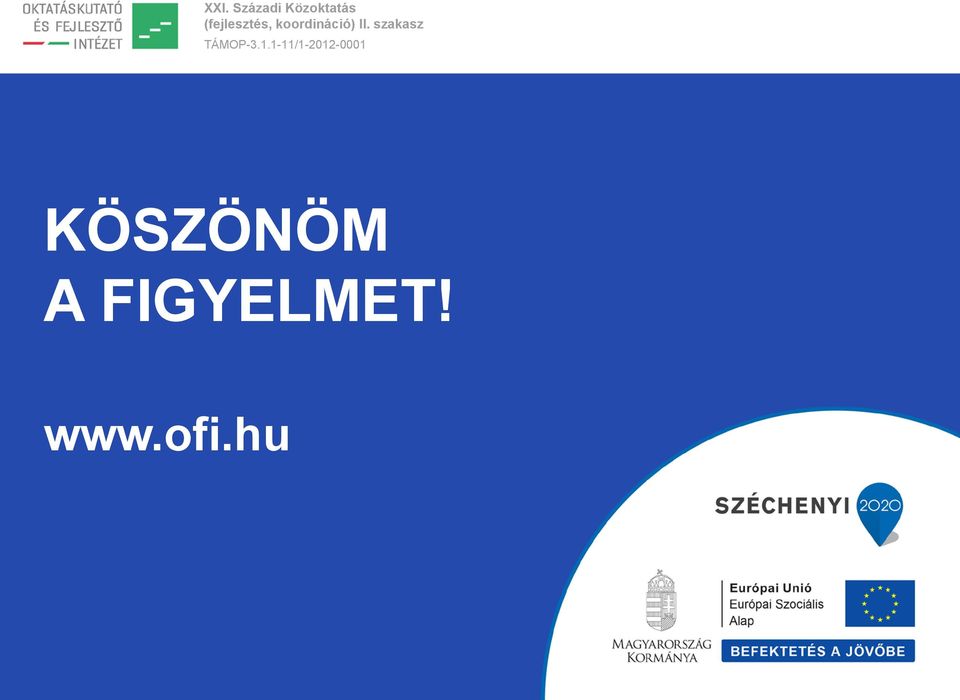 szakasz TÁMOP-3.1.