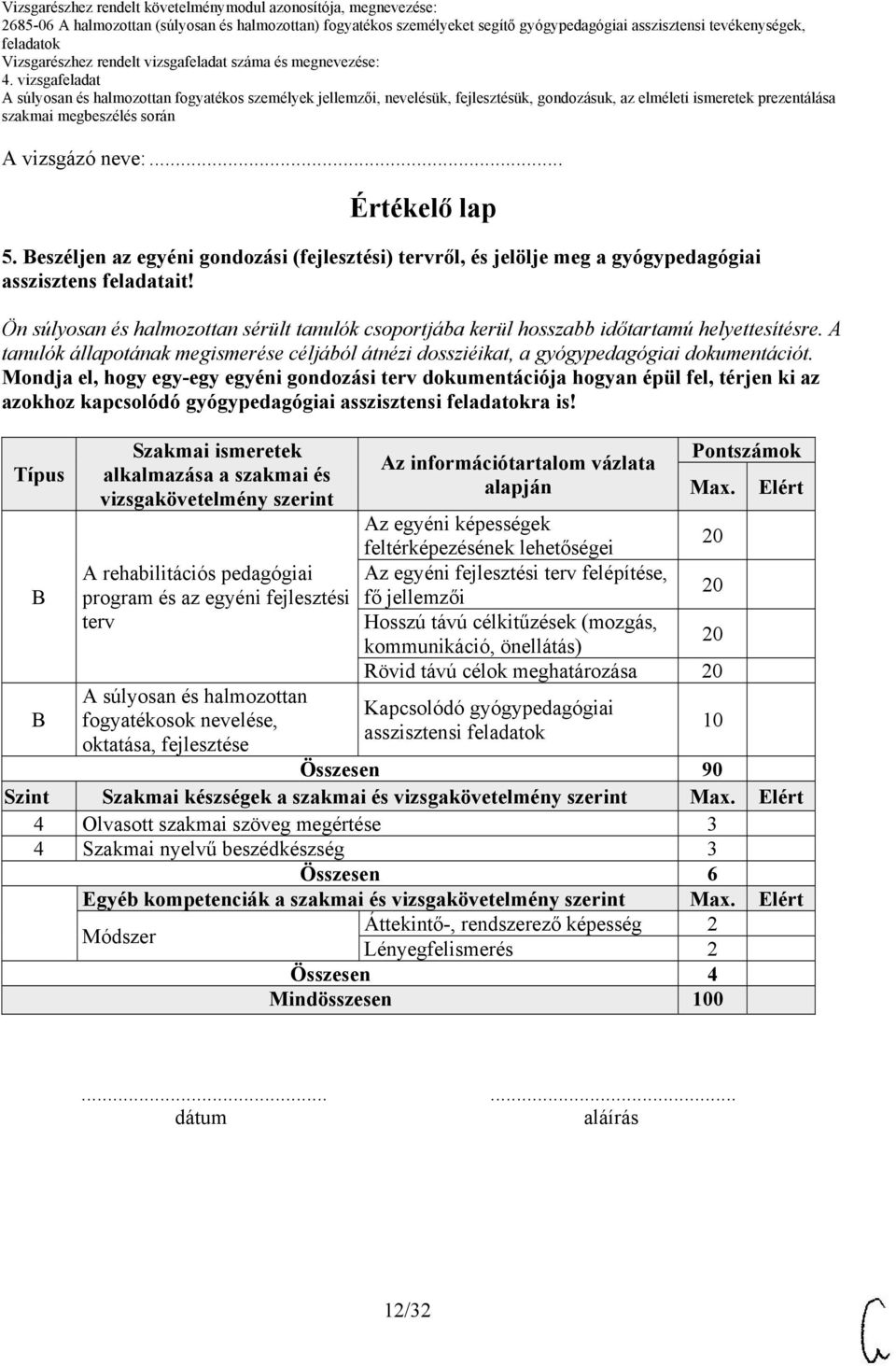 Mondja el, hogy egy-egy egyéni gondozási terv dokumentációja hogyan épül fel, térjen ki az azokhoz kapcsolódó gyógypedagógiai asszisztensi ra is!