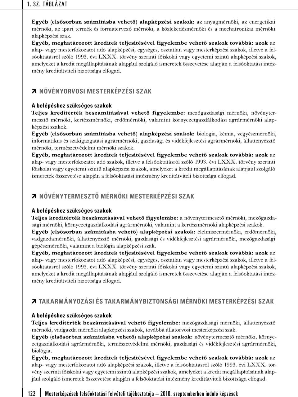 agrármérnöki alapképzési szakok.