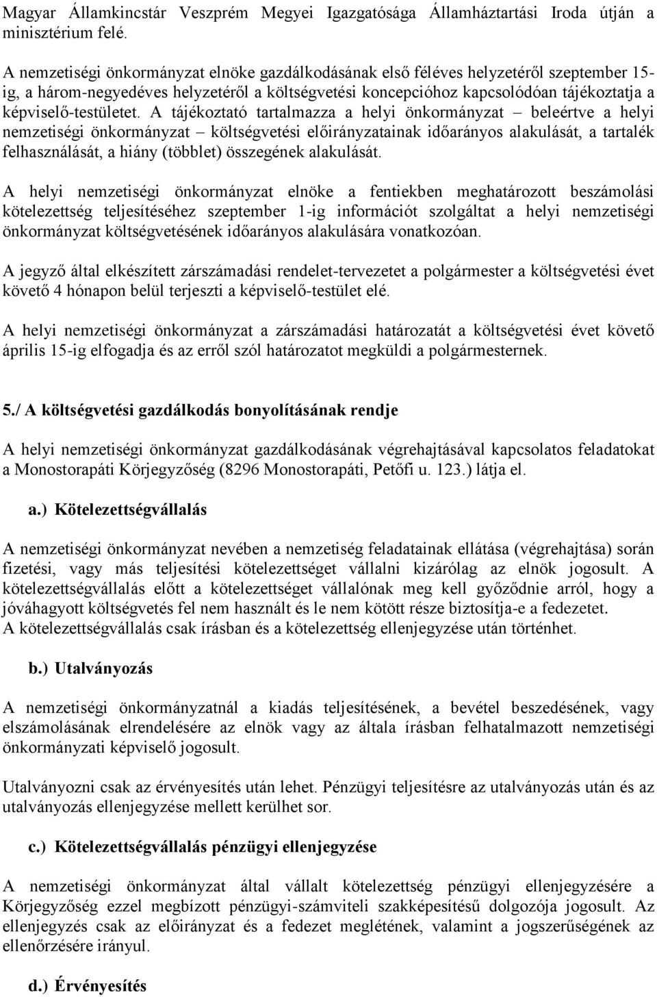 képviselő-testületet.