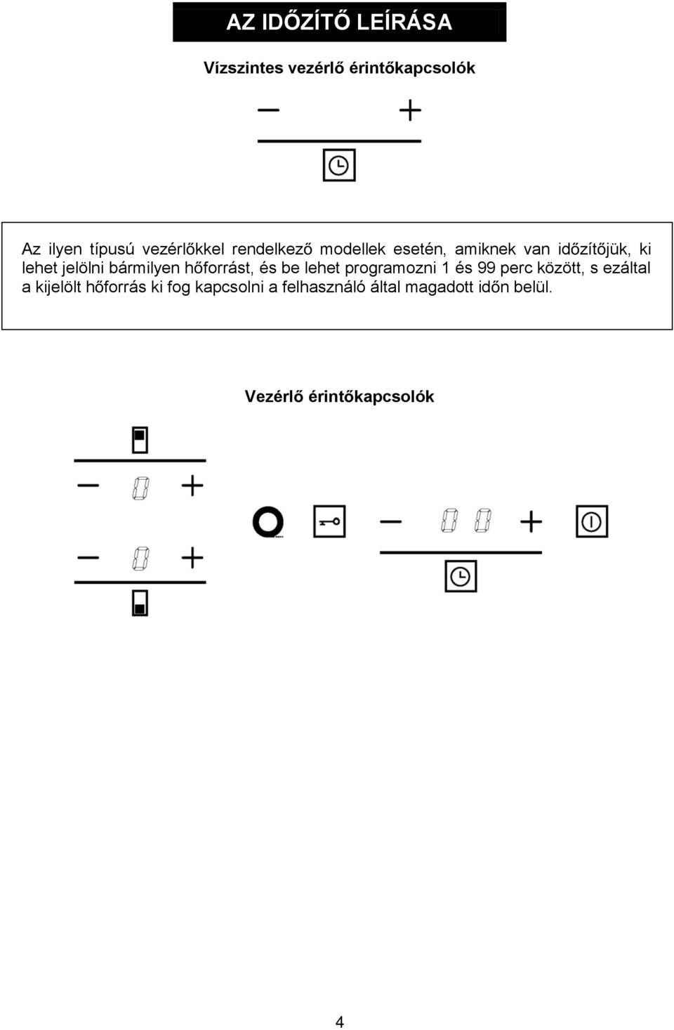 forrást, és be lehet programozni 1 és 99 perc között, s ezáltal a kijelölt h