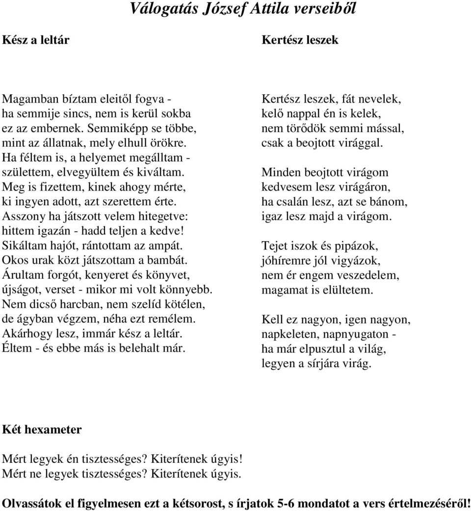 Meg is fizettem, kinek ahogy mérte, ki ingyen adott, azt szerettem érte. Asszony ha játszott velem hitegetve: hittem igazán - hadd teljen a kedve! Sikáltam hajót, rántottam az ampát.