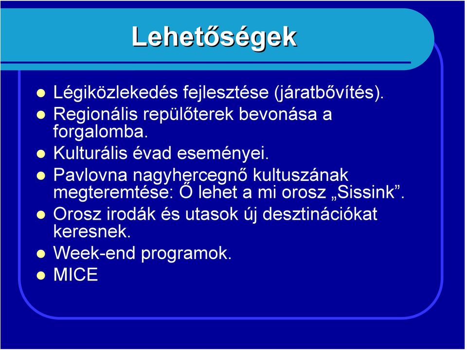 Kulturális évad eseményei.